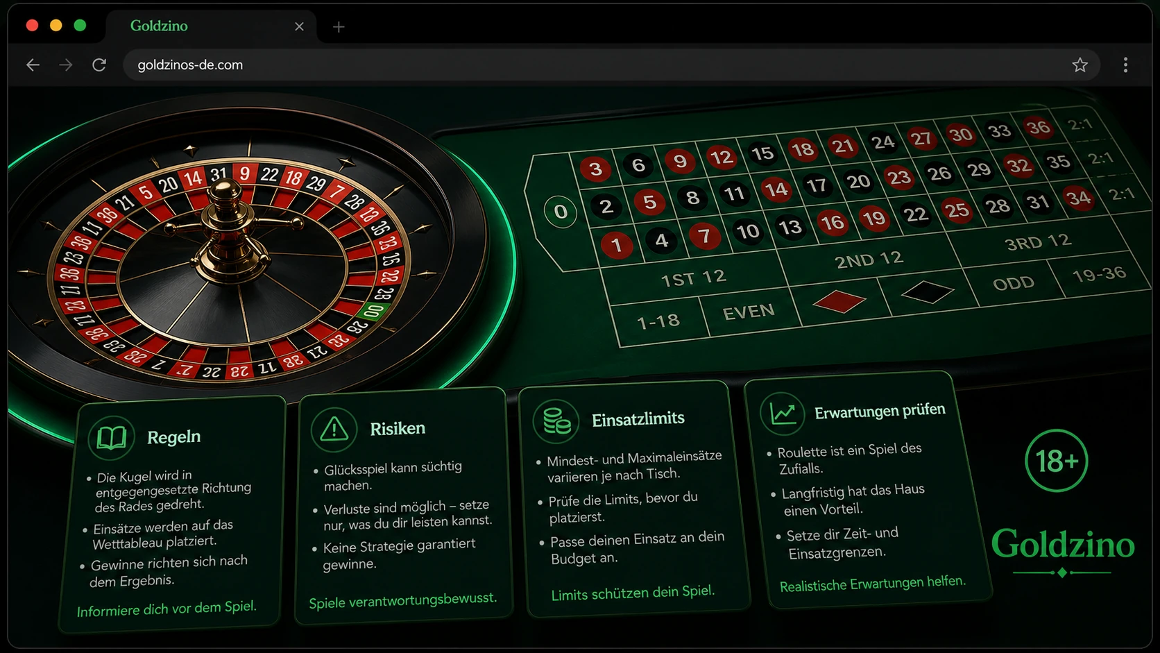 Goldzino Live Roulette: Regeln, Risiken und Erwartungen
