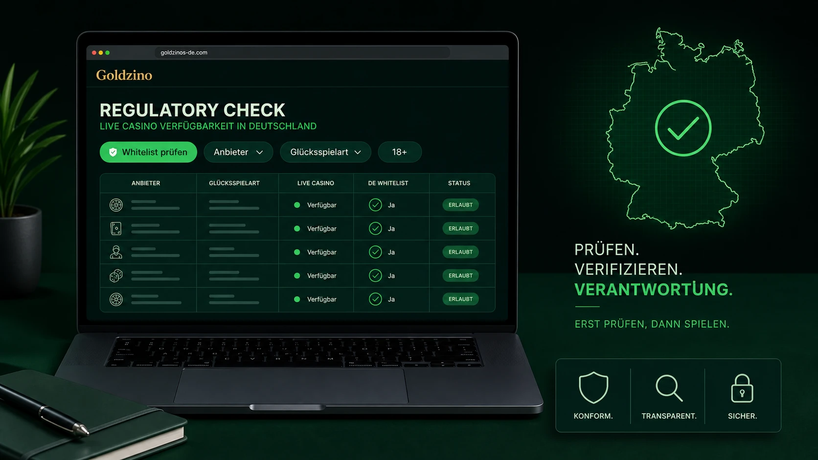 Deutschland-Check: GGL Whitelist und erlaubte Glücksspielart