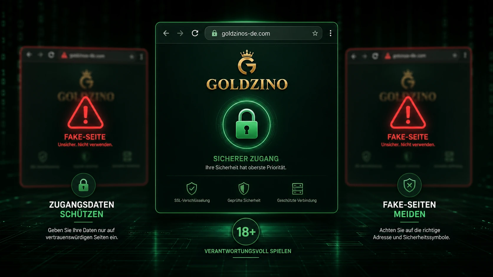 Goldzino Casino Login: sichere Zugangsdaten und Fake-Seiten