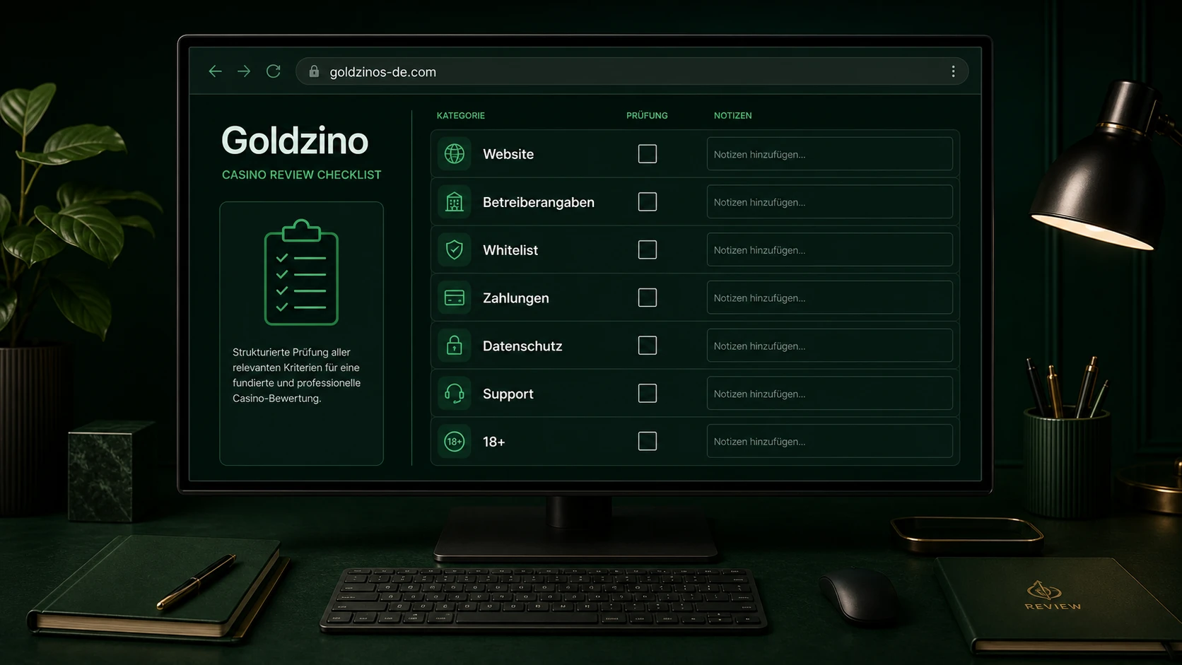 Goldzino Bewertung: wie man einen Casino-Check liest