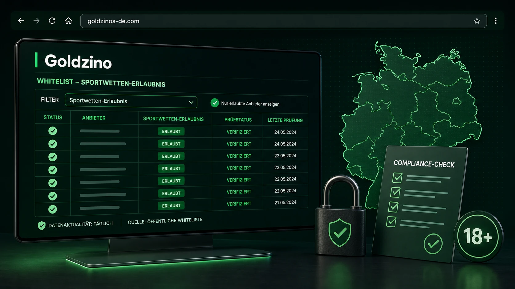 Deutschland-Check: GGL Whitelist und Sportwetten-Erlaubnis